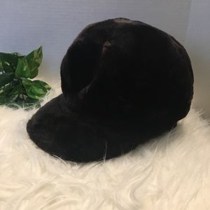 NWOT Faux Mink Newsboy Cap